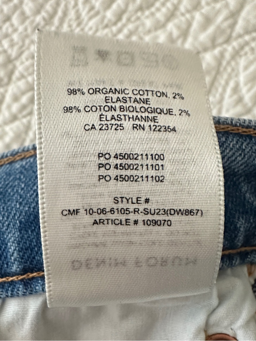 Denim Forum Aritzia The Arlo High Rise Straight Jeans Size 24 | 7 Yrs Bleu Taboo - Picture 9 of 14